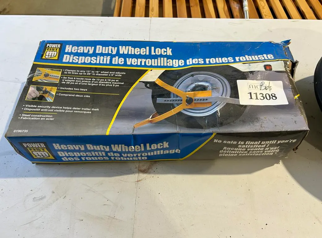 Wheel Lock & (2) Wheels