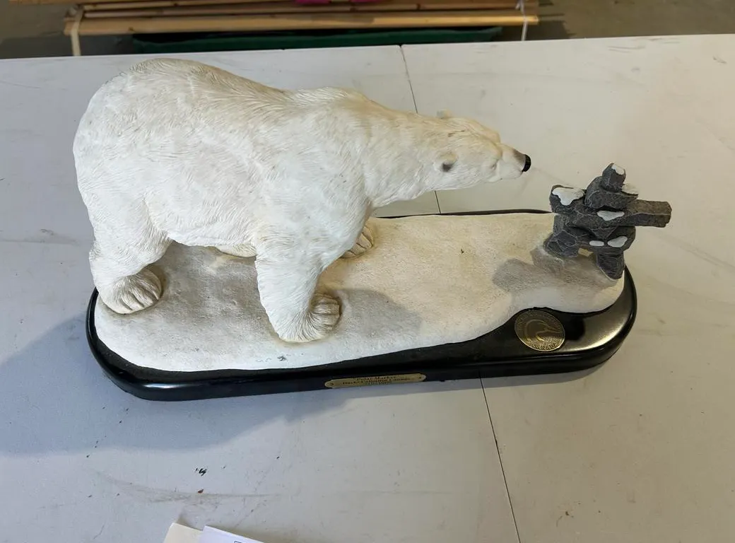 Polar Bear & Inuksuk Sculpture "Polar Marker"