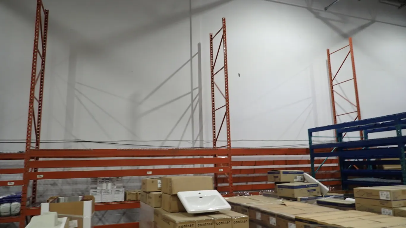 Lot of 42"x19' Pallet Racking- BUYERS RESPONSIBLE FOR TEARDOWN.