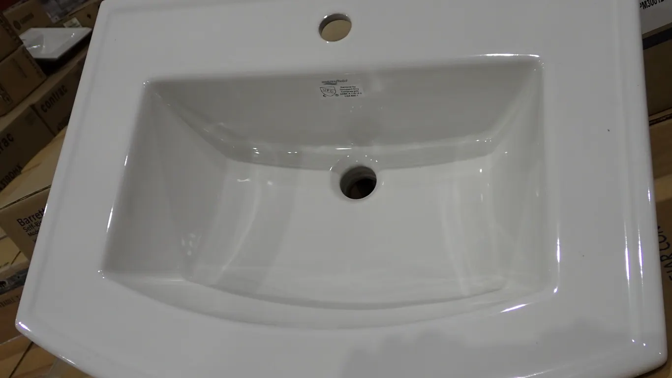 Lot of (22) Mansfield Barrett 268-4 23-1/16"x18-5/8" Self-Rimming Lavatory Sinks.