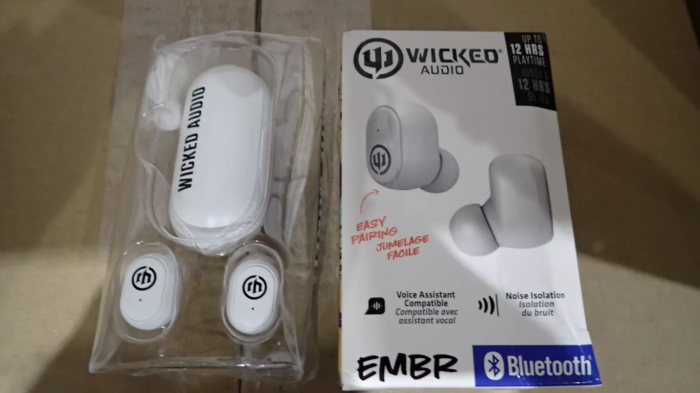 Lot of Approx. (40) Embr White Bluetooth Earbuds.