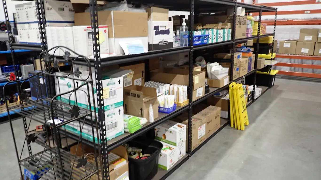 Lot of (4) Metal 48"L x 24"Dx72"H Shelving Units.