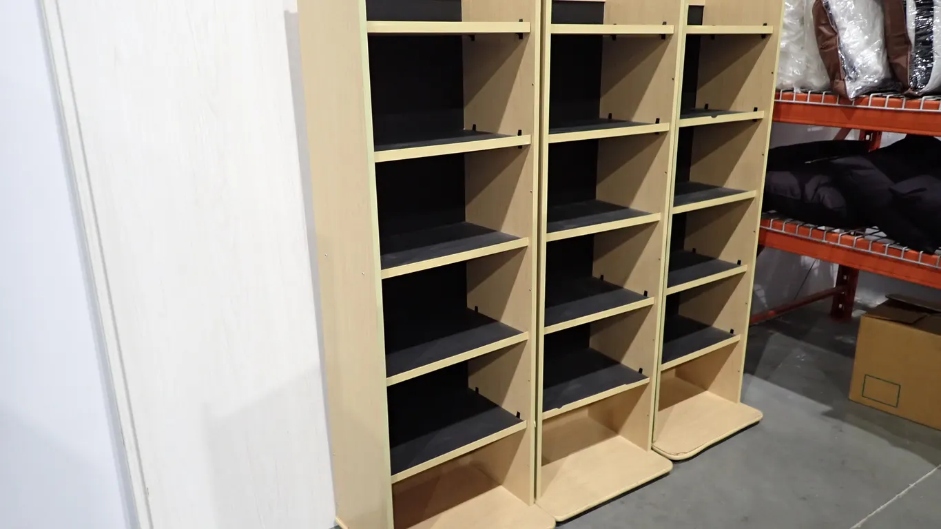 Lot of (3) Retail Display Cabinets and 3-Panel Room Divider.