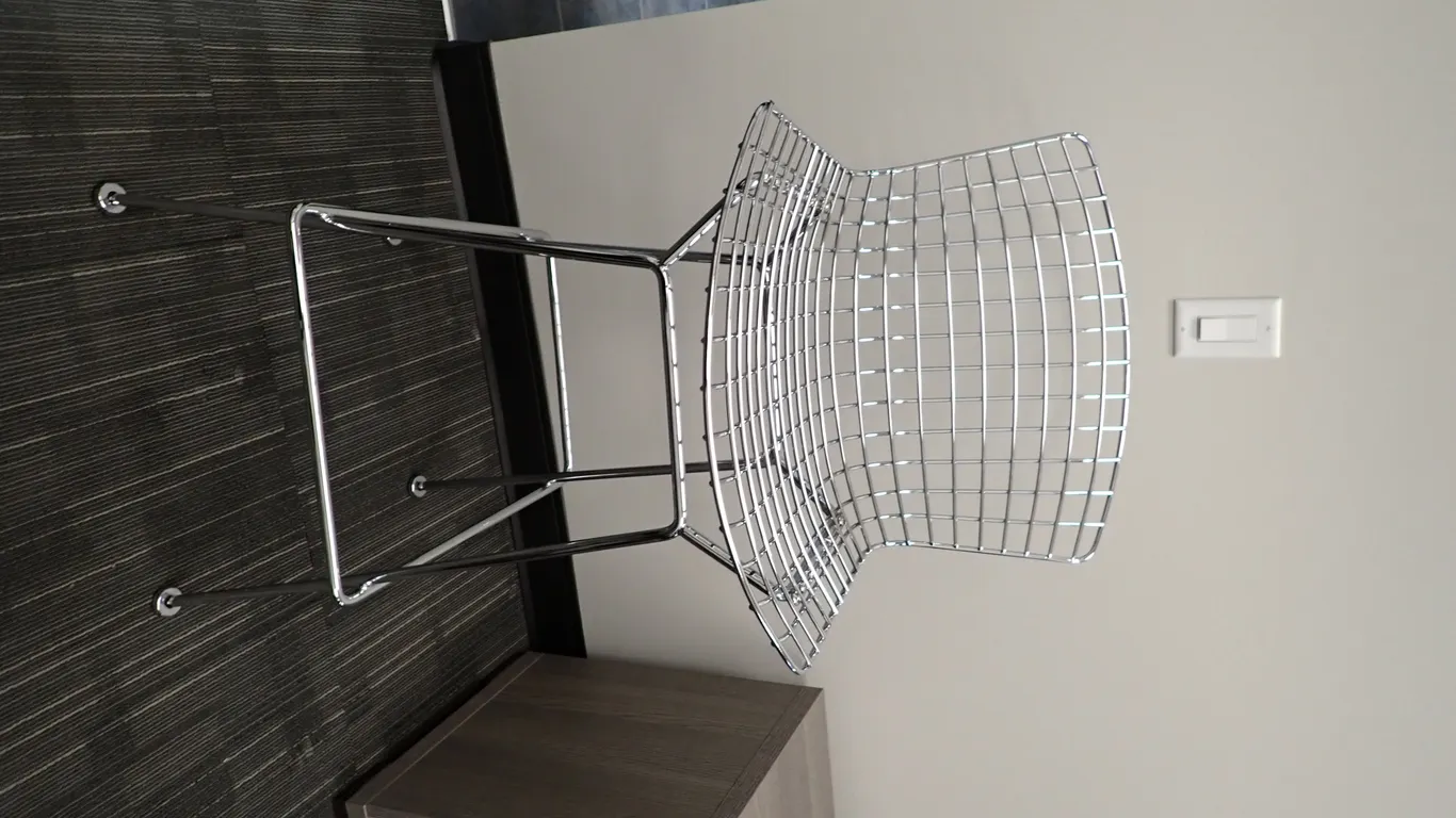 Lot of (3) Knoll Bertoia Bar Height Chrome Stools.