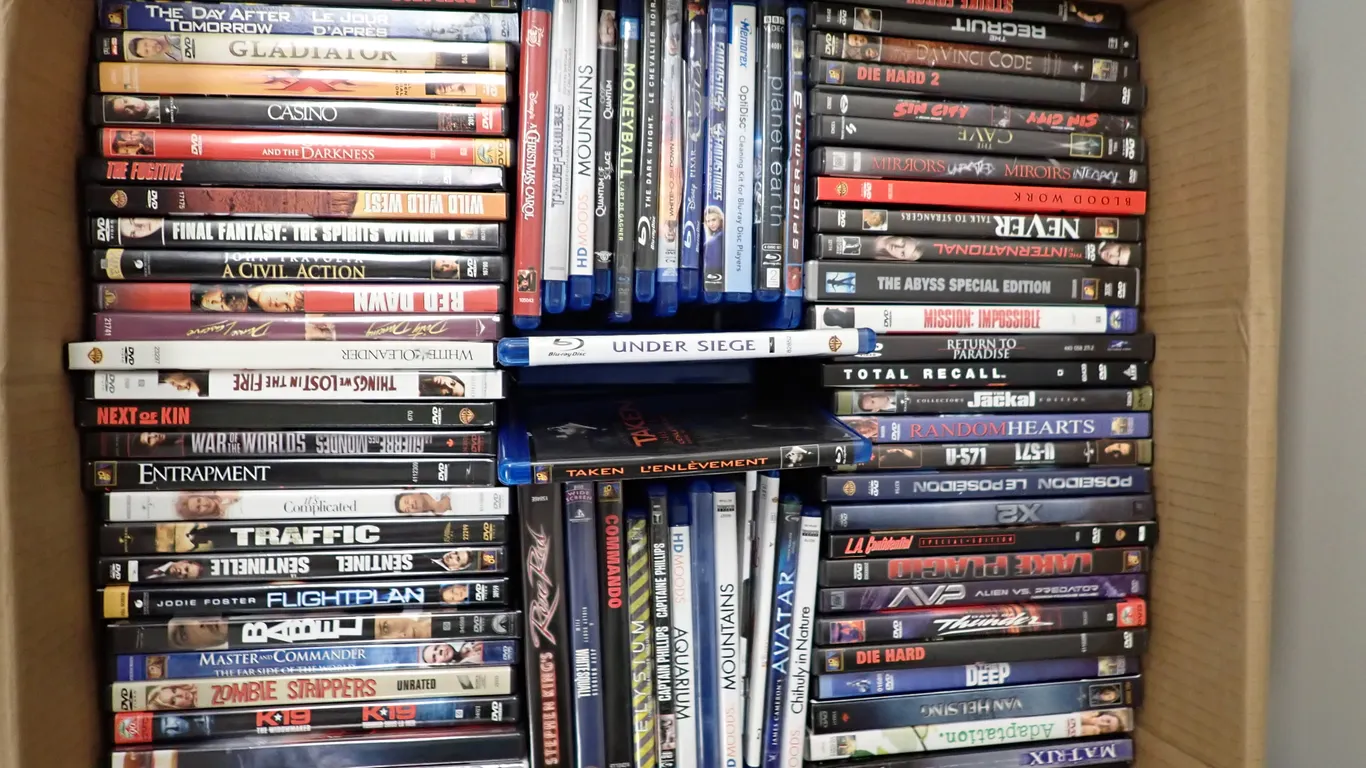 Lot of Approx. (238) Asst. Movie DVD and Blu-Ray Discs.