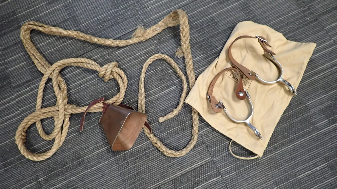 Lot of Bull Rope and Spurs.