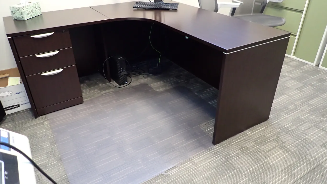 Lot of L-Shaped Desk and Bookcase.