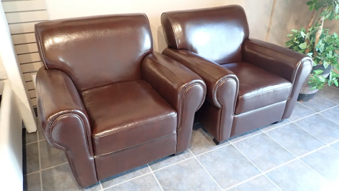 Lot of (2) Dark Brown Occasional Chairs.