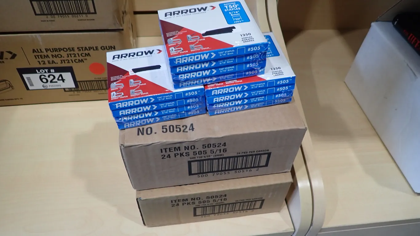 Lot of (51) Packs Arrow 505 Staples.