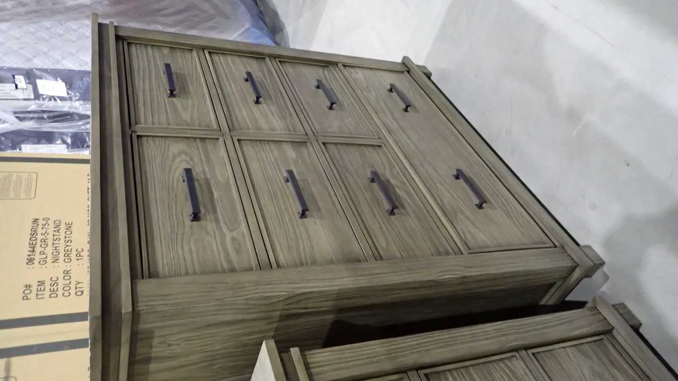 A-America Glacier Point Transitional Rustic Gray Iron Chest of Drawers-NEW IN BOX.