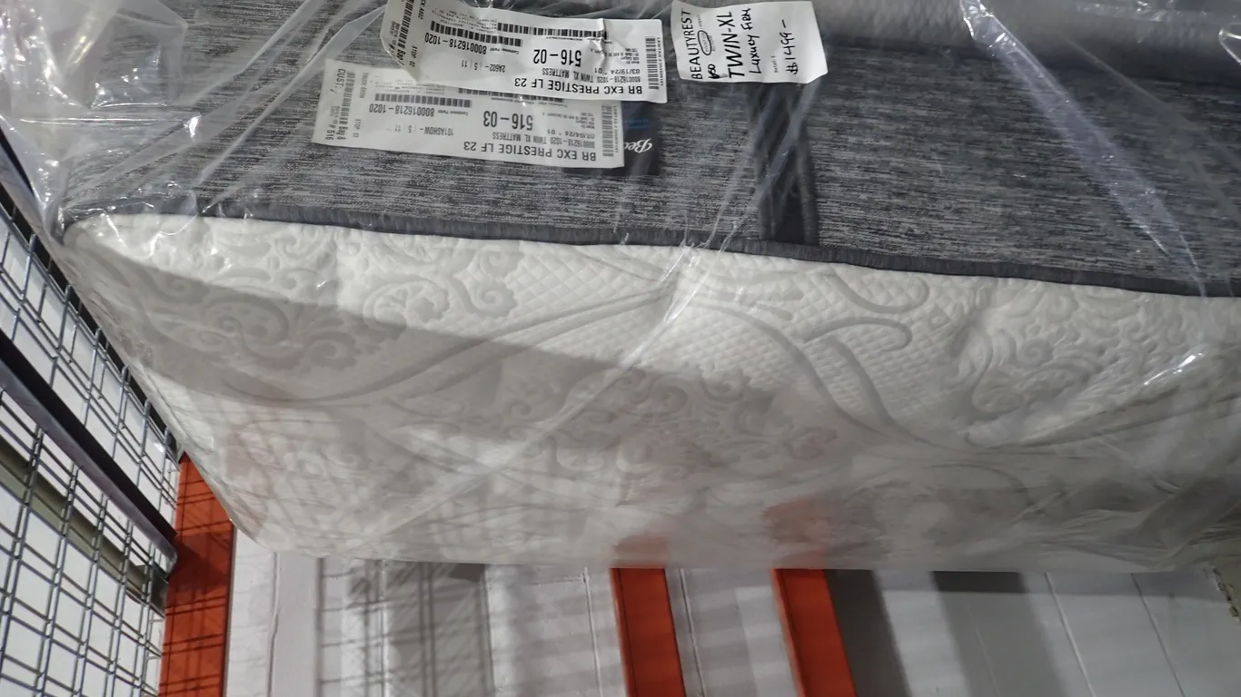 Beautyrest 600 Pocket Coil Luxury Firm Twin-XL Mattress.