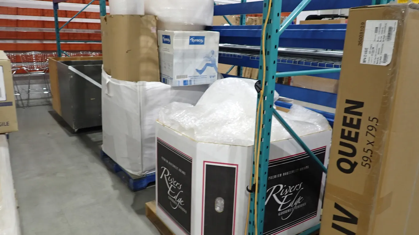 Lot of (2) Pallets Asst. Bubble Wrap and Cardboard Packing Supplies.