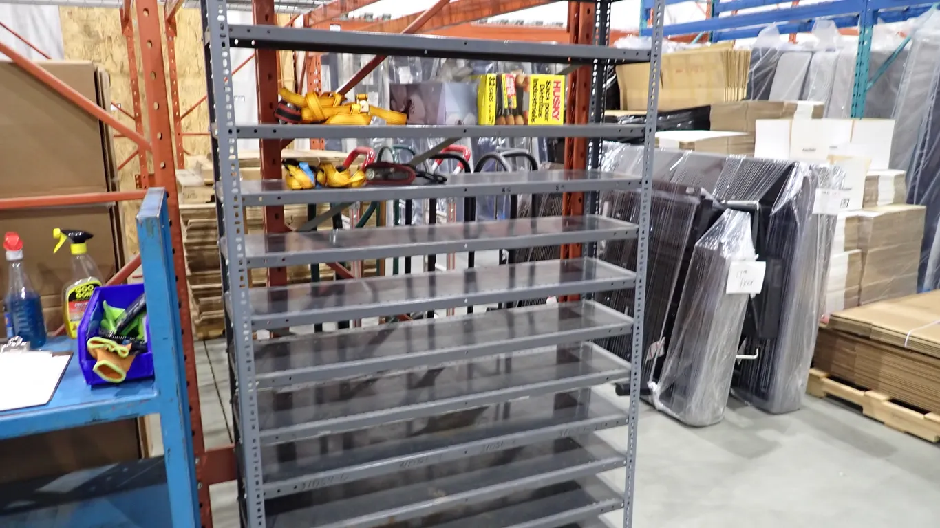 Metal Shelving Unit- CONTENTS NOT INCLUDED.