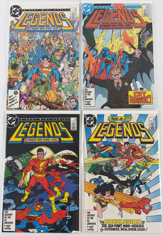 Legends #2, #4-6 DC 1986-1987 Lot