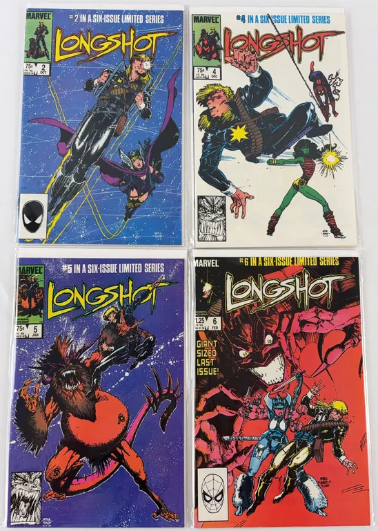 Longshot #2, #4-6 Marvel 1985-1986 Lot