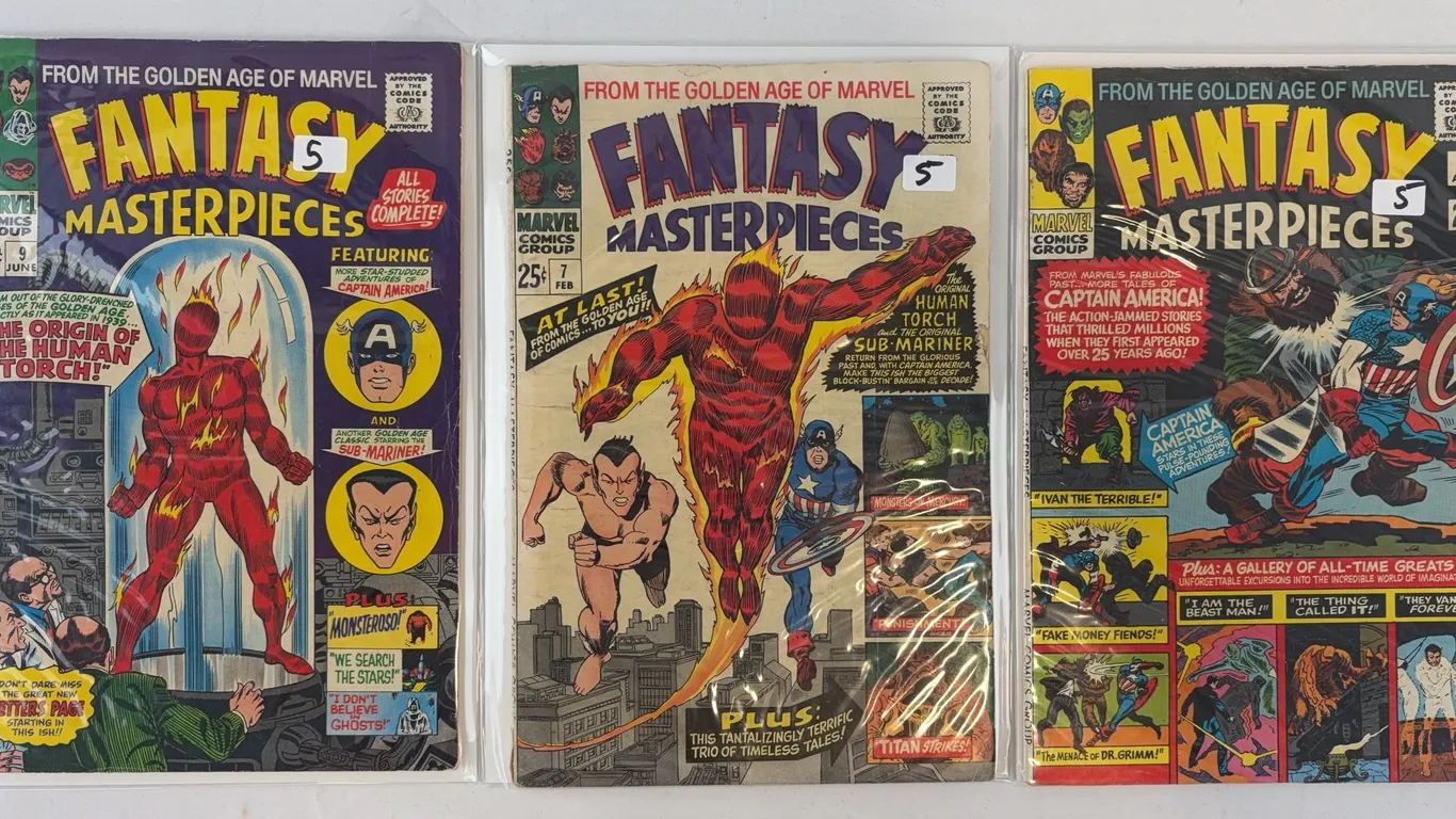 Fantasy Masterpieces #4, #7, #9 Marvel 1975 Lot