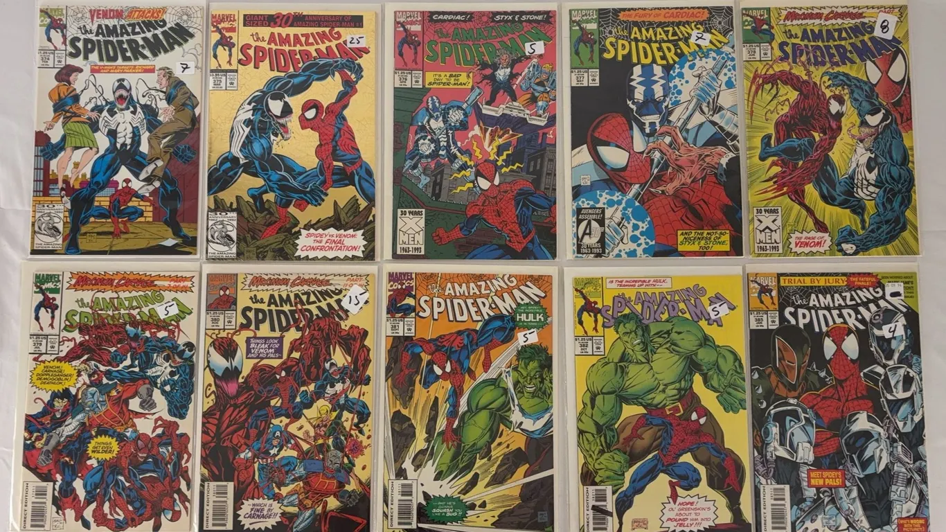 Amazing Spider-Man Comic Book Lot Marvel 1992-1993