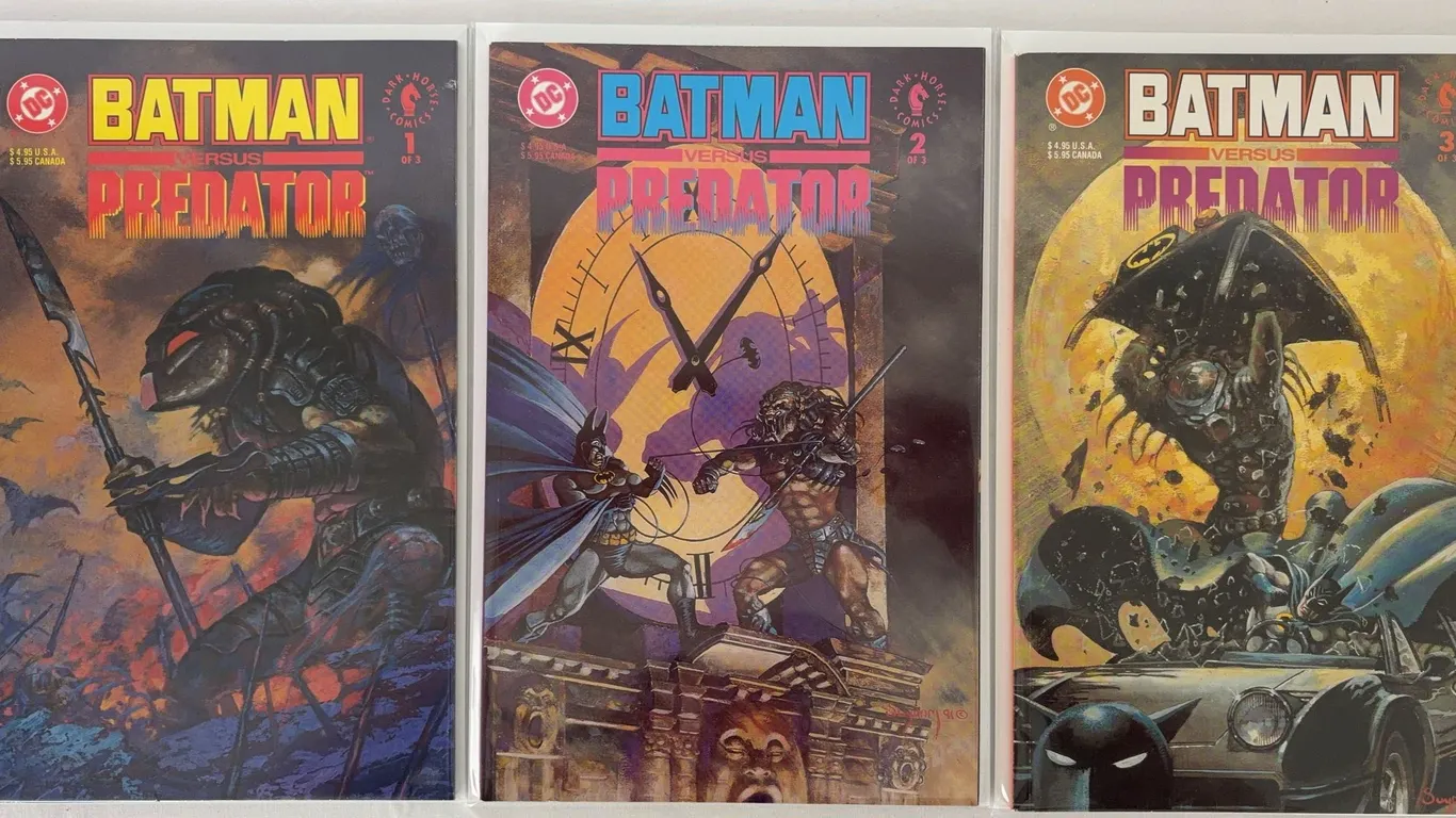 Batman Versus Predator #1-3 DC & Dark Horse 1991-1992 Lot