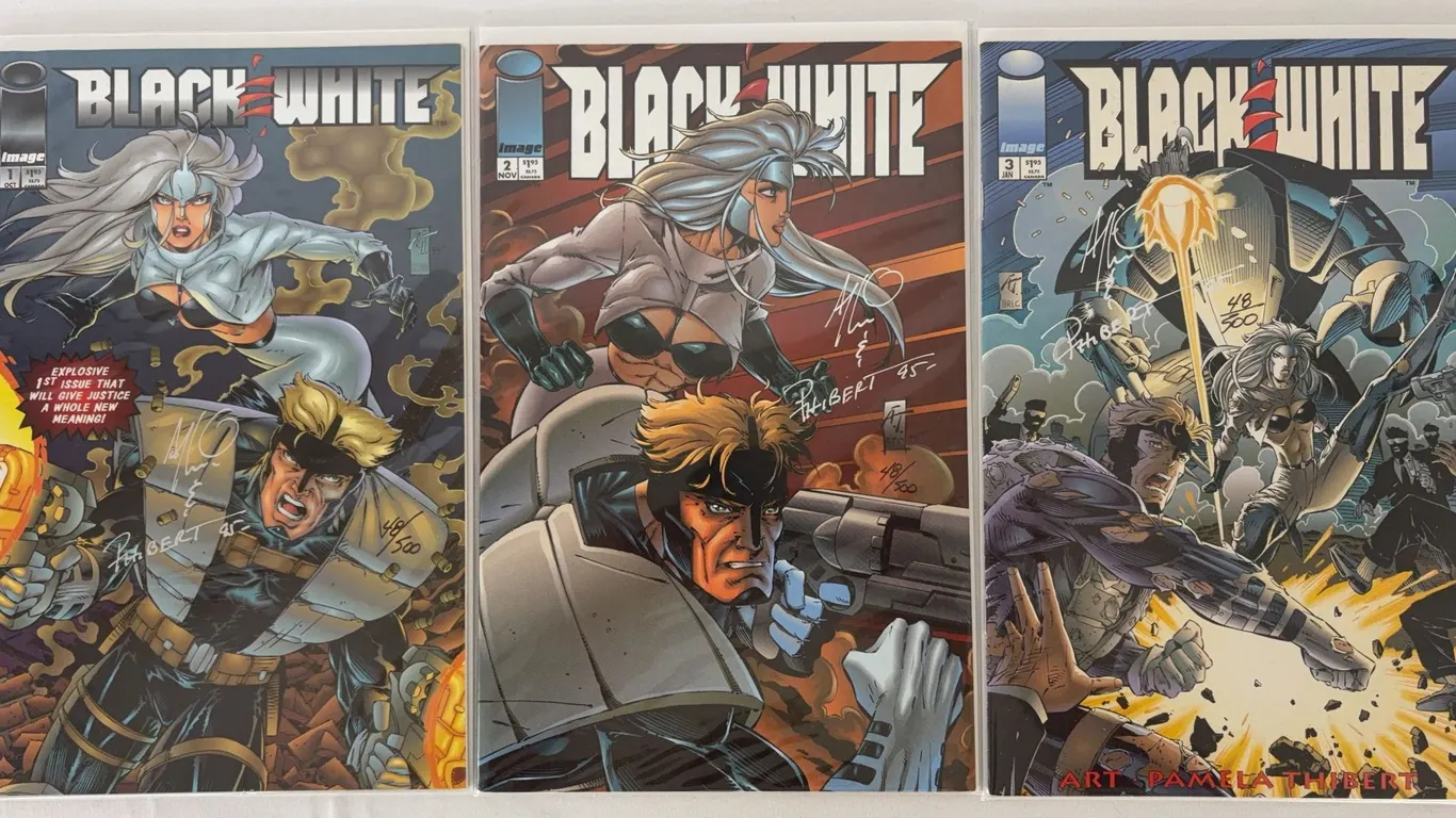Black & White #1-3 Image 1996 Signed Lot