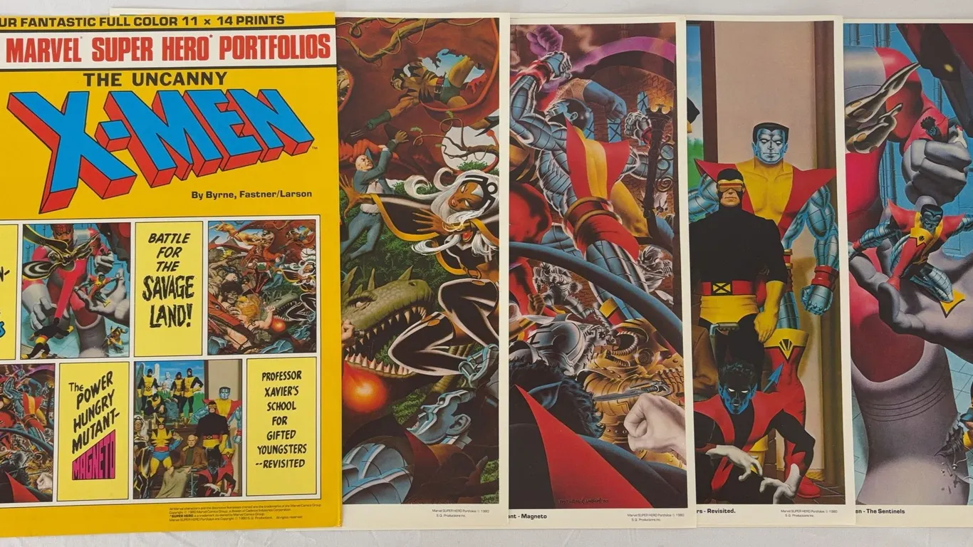 Marvel Super Hero Portfolios: The Uncanny X-Men Set One Marvel 1980