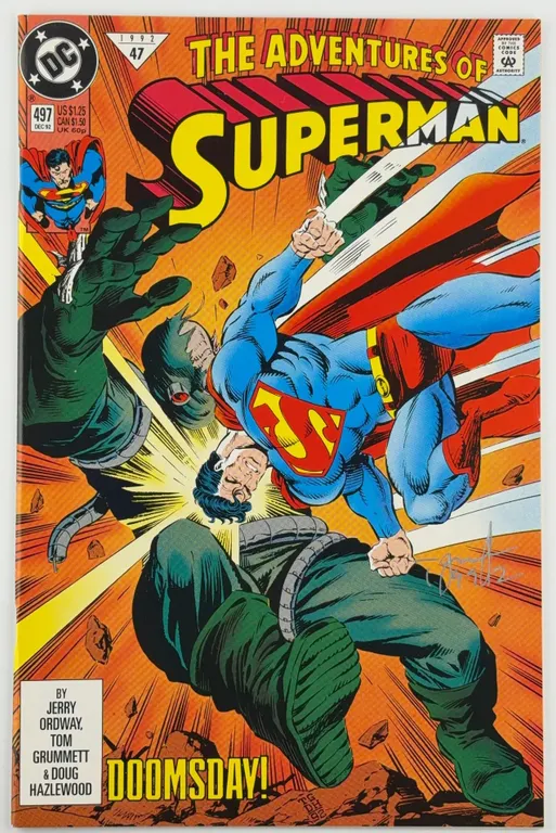 Signed The Adventures of Superman #497 DC 1993