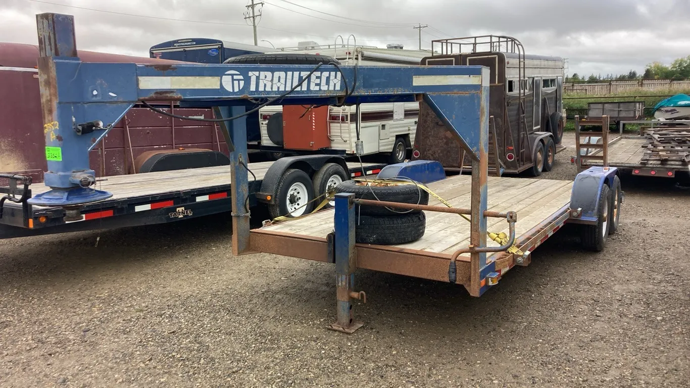 1987 Trailtech 5th Wheel Equipment/Car Trailer VIN: 2CU123JA4U2001407 **D-59**