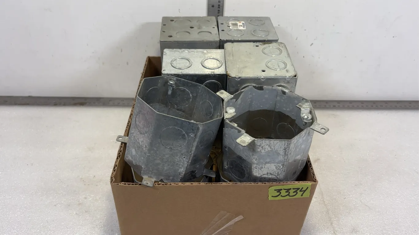 Box of Assorted Electrical Boxes, approx. 8 pce *Unreserved*