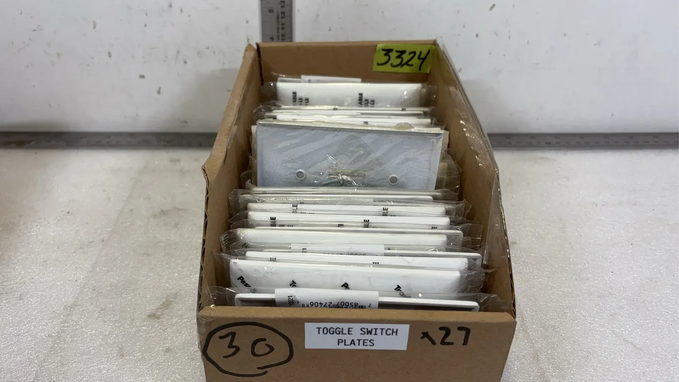 Box of Toggle Switch Plates, approx. 27 pce *Unreserved*