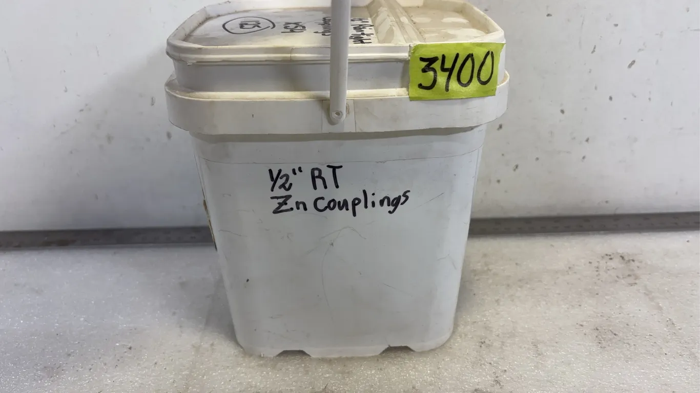 Bucket of 1/2" Rain Tight EMT Couplings, approx 54 pce *Unreserved*