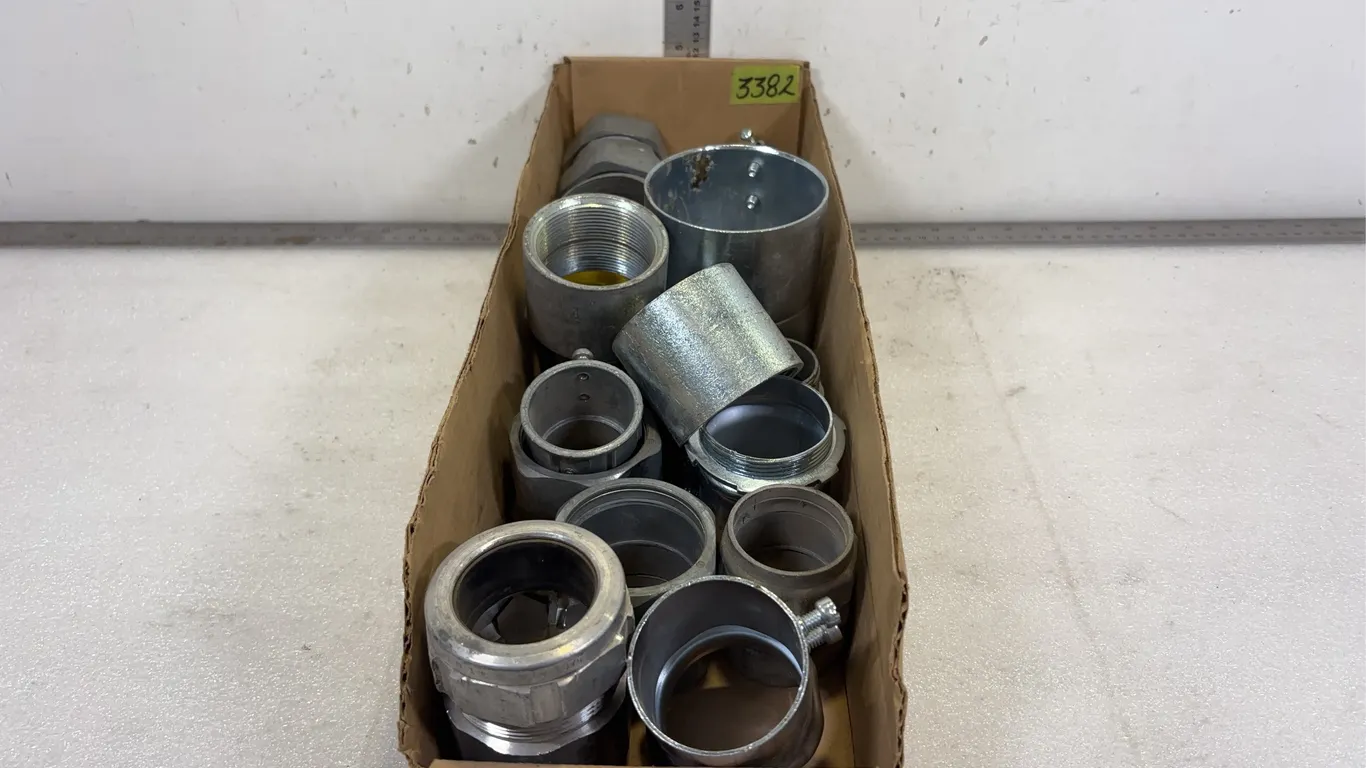 Box of Assorted Large Conduit Fittings, approx. 17 pce *Unreserved*