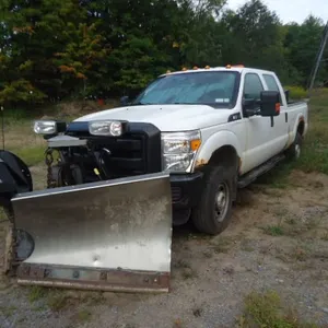 2014 Ford F250 XL Super Duty Crew Cab Pickup Truck with V-Plow and Spreader