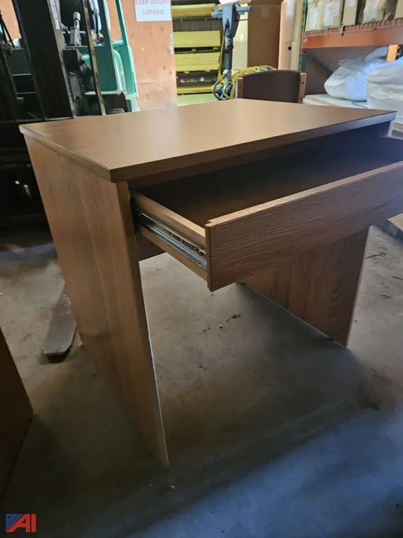(5) Dorm Size Wooden Desks w/ Drawer