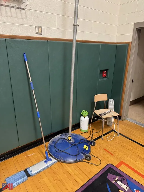 (1) Volleyball Post with Blue Trimming