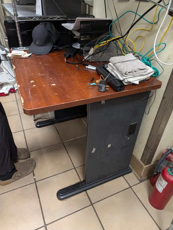 Small Wood Desk - 36" x 20" x 36" (Contents not Included)