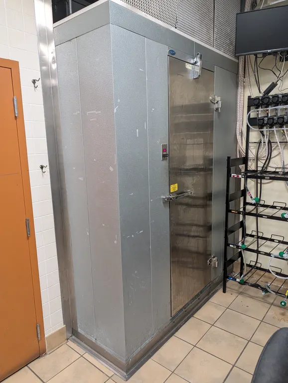 Norlake Walk In Freezer with Air Curtains, Self Contained Refrigeration - 208 Volts; 1 Phase - 72" x