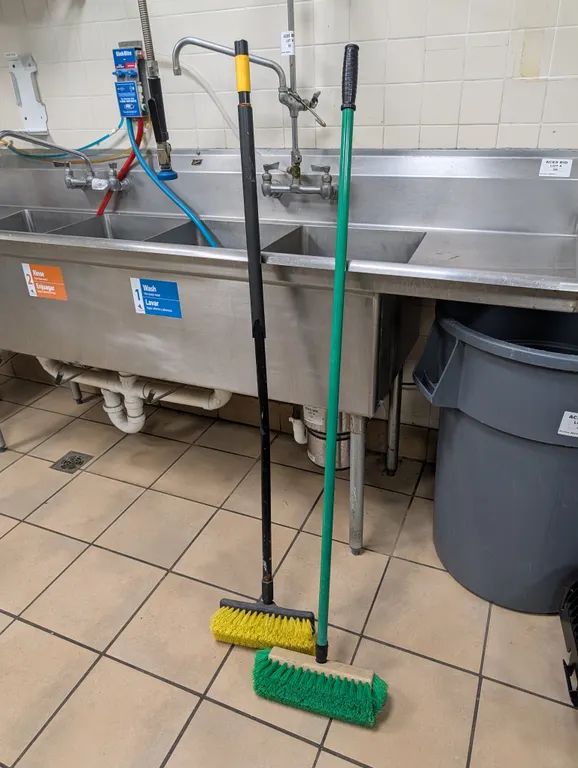 (2) Heavy Duty Floor Scrub Brushes