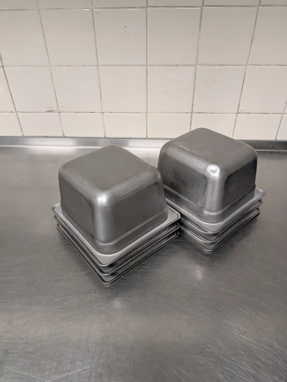 (6) 6th Size 4" Deep Stainless Steel Hotel Pans