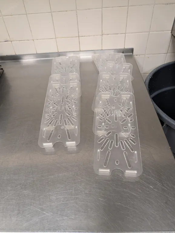(9) 3rd Size Polycarbonate False Bottoms