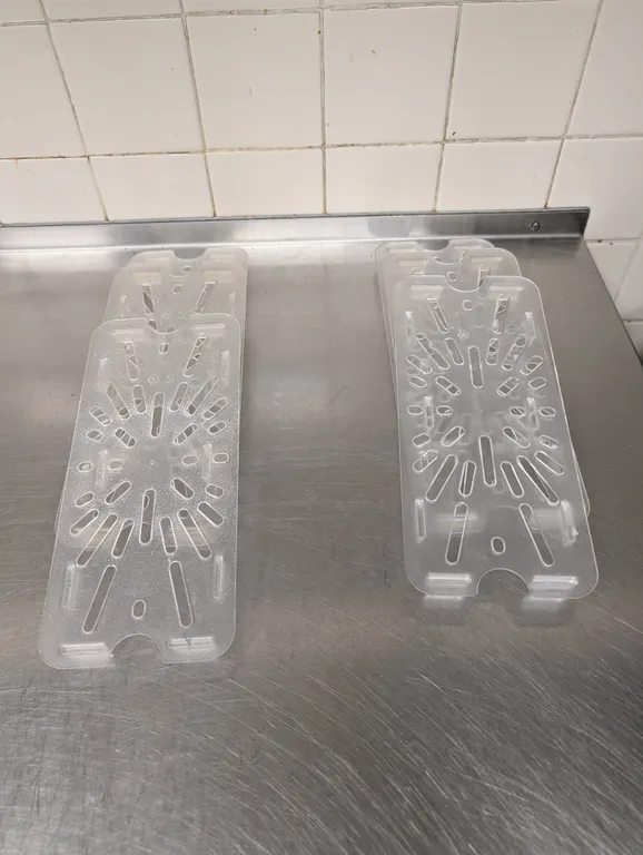(6) 3rd Size Polycarbonate False Bottoms