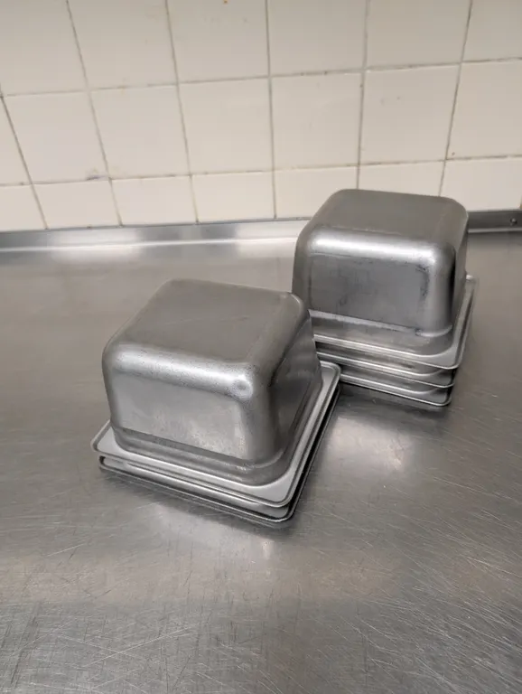 (5) 6th Size 4" Deep Stainless Steel Hotel Pans