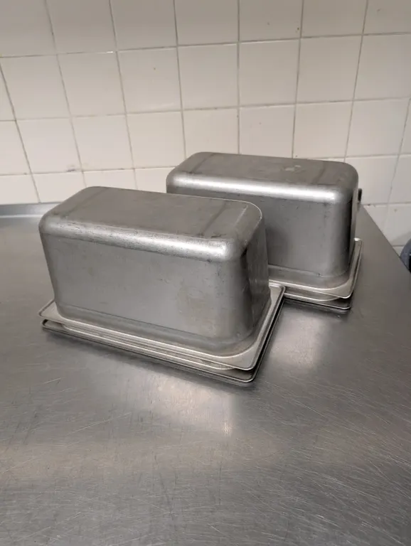 (4) 3rd Size 6" Deep Stainles Steel Hotel Pans