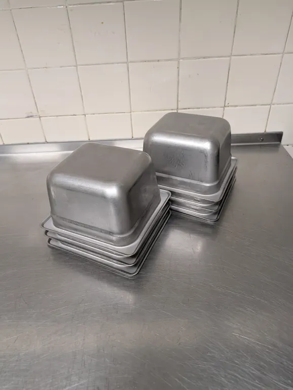 (6) 6th Size 4" Deep Stainless Steel Hotel Pans