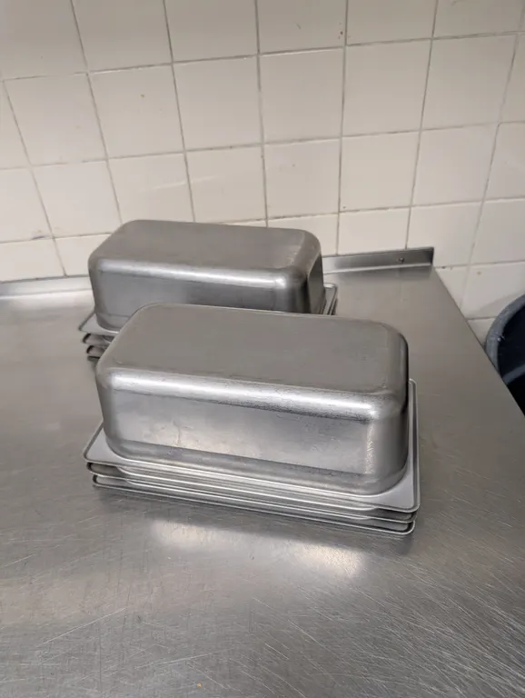 (6) 3rd Size 4" Deep Stainless Steel Hotel Pans