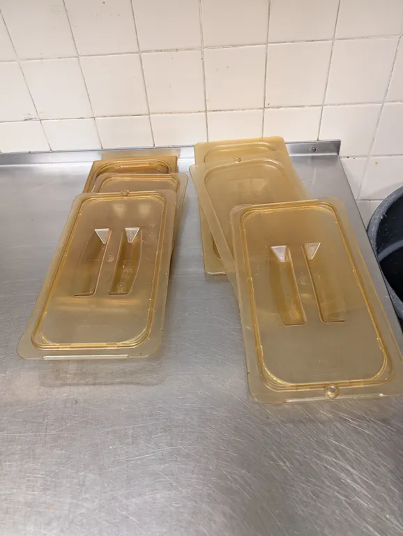 (6) Carlisle 3rd Size High Heat Polycarbonate Lids