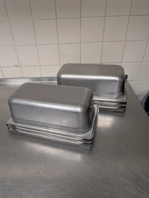 (6) 3rd Size 4" Deep Stainless Steel Hotel Pans
