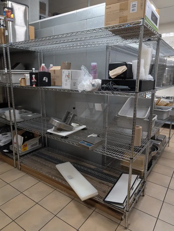 Metro 4 Tier Shelving Unit - 72" x 24" x 74" (Contents not Included)