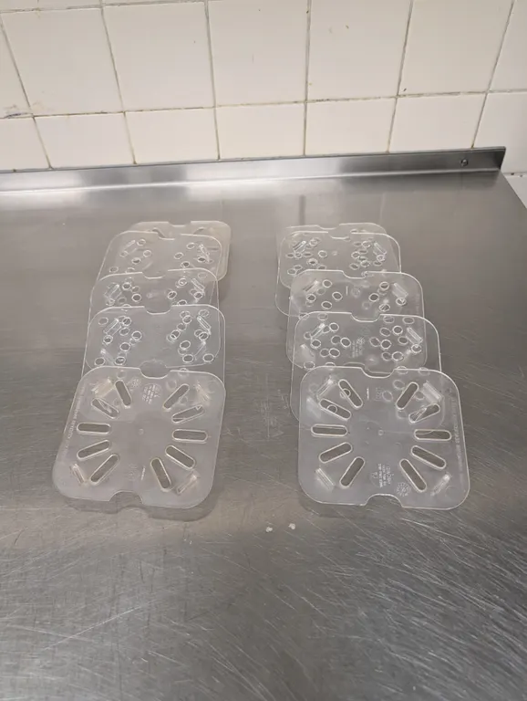 (10) 6th Size Polycarbonate False Bottoms