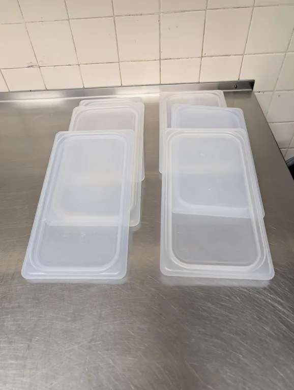 (6) CAMBRO 3rd Size Polycarbonate Lids - Model # 33PPCWSC
