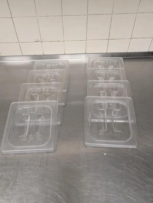 (8) Cambro 6th Size Polycarbonate Solid Lids - Model # 60CWCH - NSF Approved