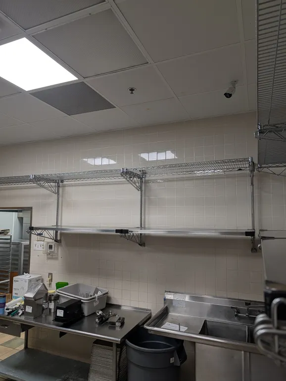 Metro Wall Mount Shelving Unit with Stainless Steel Solid Lower Shelves 14 ' X 18" X 36"